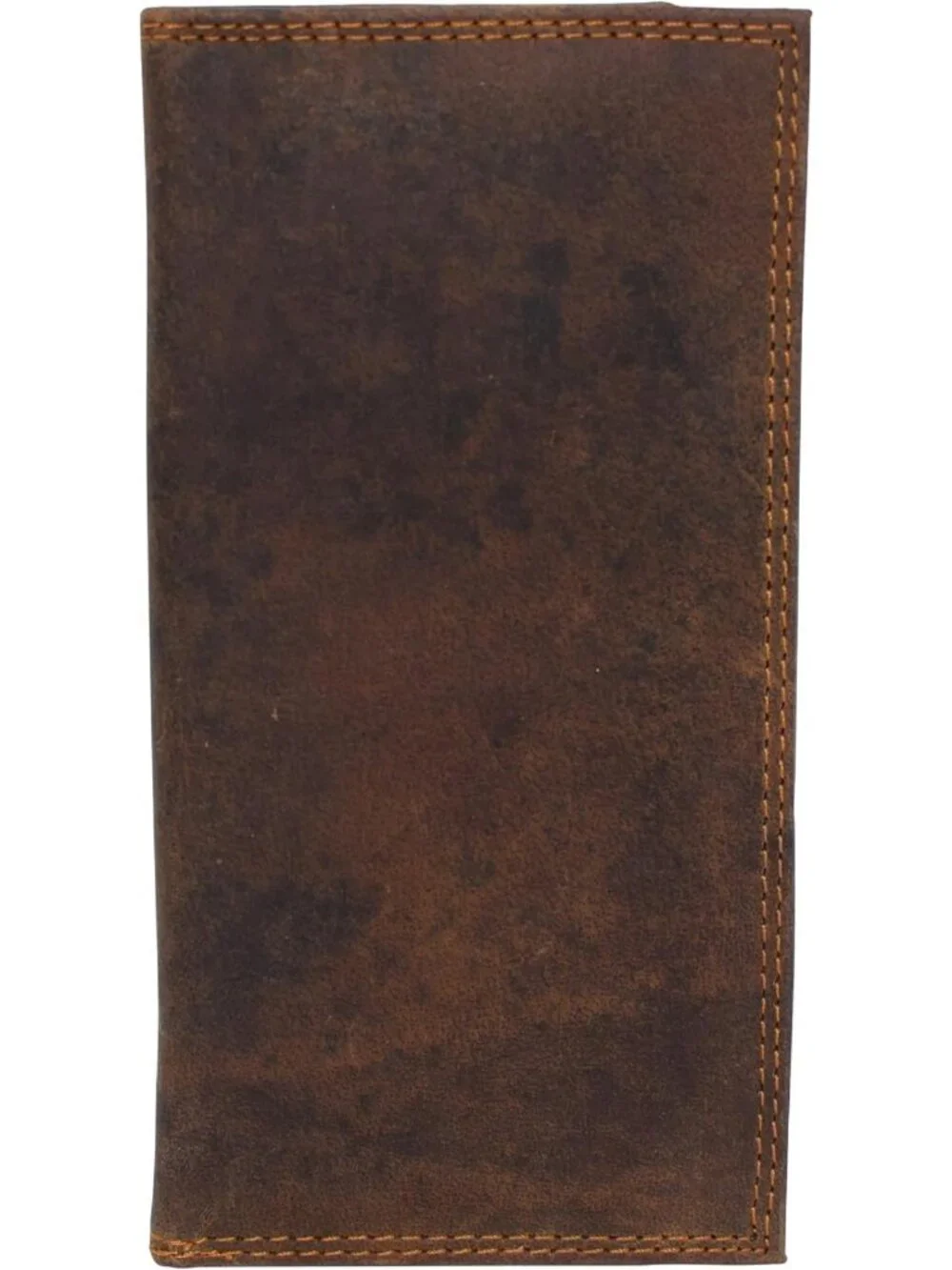 Vintage Leather RFID Blocking Slim Checkbook Cover Wallet - Brown, Stylish